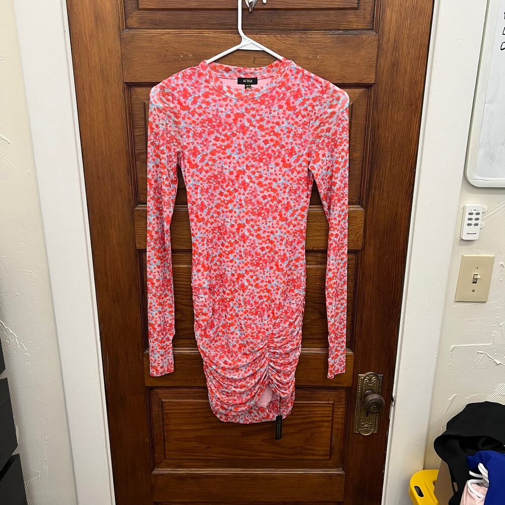 AFRM Mirza Dress in Red Ditzy sz XS NWT's $88 Women's